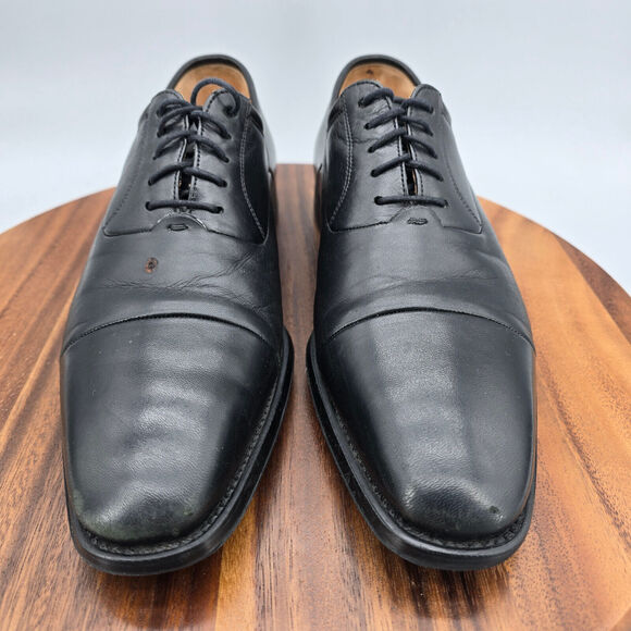 Magnanni Federico Oxfords Men\'s 8 D Black Leather Cap Toe Lace Up Dress Shoes main image 11